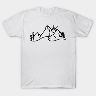 Mountain Sun Wave T-Shirt